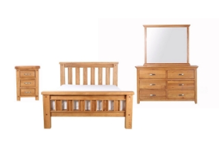 Picture of WESTMINSTER Solid Oak Bedroom Combo - 4PC Queen Size