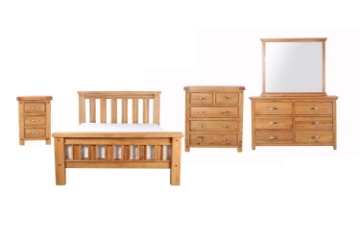 Picture of WESTMINSTER Solid Oak Bedroom Combo - 5PC Queen Size	