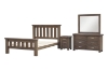 Picture of WESTMINSTER 3PC/4PC/5PC Solid Oak Bedroom Combo in Queen/Eastern King Size (Classic Walnut）