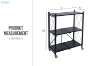 Picture of NNEVL 34.5"x28" 3-Tier Foldable Shelves with Wheels