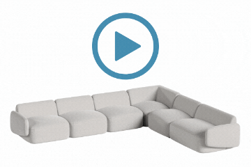 Picture of SUMMIT Fabric Modular Sofa Range (White)