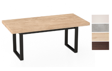 Picture of SYNERGYPLUS Modular Dining System - 63"/71"/78.5" Table Top in 4 Colors with H29" Square Metal Legs