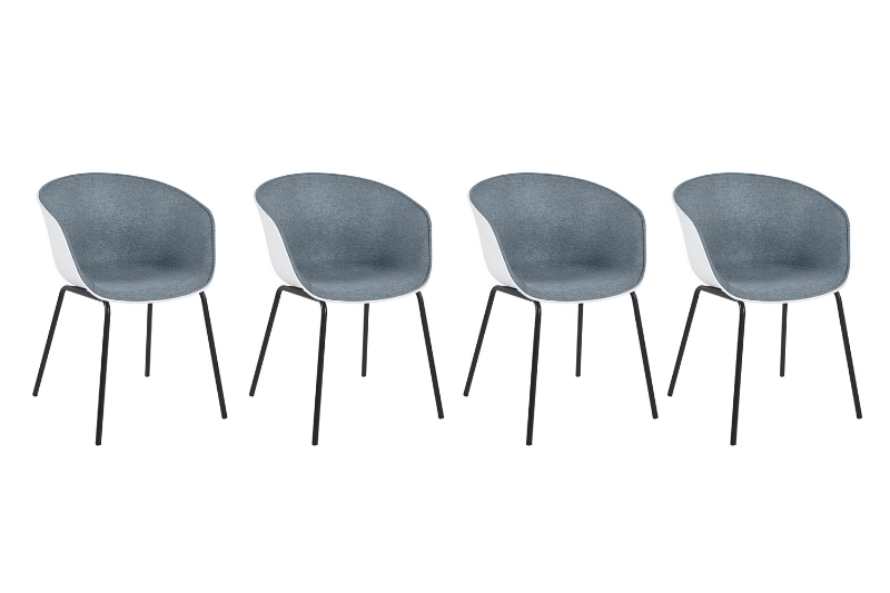 Picture of 【PACK OF 4】FUSION Fabric Arm Chair (Grey)