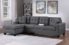 Picture of KLARA Reversible Sectional Sofa with Cupholders (Dark Grey) 
