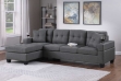 Picture of KLARA Reversible Sectional Sofa with Cupholders (Dark Grey) 