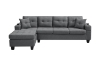Picture of KLARA Reversible Sectional Sofa with Cupholders (Dark Grey) 
