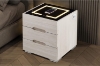 Picture of PALIS Nightstand with Wireless Charging & USB/ USC Port & LED Lights ( White)