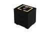 Picture of PALIS Nightstand with Wireless Charging & USB/ USC Port & LED Lights ( Black)