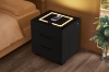 Picture of PALIS Nightstand with Wireless Charging & USB/ USC Port & LED Lights ( Black)