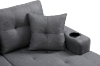 Picture of KLARA Reversible Sectional Sofa with Cupholders (Dark Grey) 