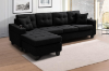 Picture of KLARA Reversible Sectional Sofa with Cupholders (Black)