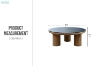 Picture of ASMA 100% Reclaimed Pine Wood D35.4" Coffee Table 