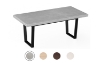 Picture of SYNERGYPLUS Dining Table with Trapezoid Metal Legs (Cement Grey) - 63"x35.5"