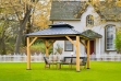 Picture of BOONE 118"x143.5" Double-Roof Gazebo with Galvanized Metal Top