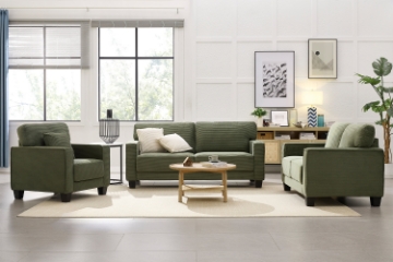 Picture of HERBERT Corduroy Sofa Range (Green) - 3 Seater (Sofa)