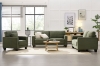 Picture of HERBERT Corduroy Sofa Range (Green) - Loveseat + Sofa Set