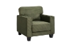 Picture of HERBERT Corduroy Sofa Range (Green) - Loveseat + Sofa Set