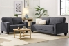 Picture of HERBERT Corduroy Sofa Range (Grey) - Loveseat + Sofa Set