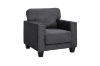 Picture of HERBERT Corduroy Sofa Range (Grey) - Loveseat + Sofa Set