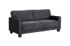 Picture of HERBERT Corduroy Sofa Range (Grey) - Loveseat + Sofa Set