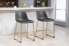Picture of KRISTA Bar Chair with Golden Legs (Black) - 2 Chairs in 1 Carton