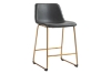 Picture of KRISTA Bar Chair with Golden Legs (Black) - 2 Chairs in 1 Carton