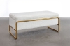 Picture of SEIDON Rectangular Storage Fabric Ottoman (White)