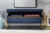 Picture of SEIDON Rectangular Storage Fabric Ottoman (Blue)