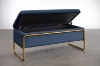 Picture of SEIDON Rectangular Storage Fabric Ottoman (Blue)