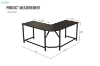 Picture of VITALI 59" L-Shaped Computer Desk (Black) 