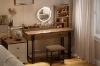 Picture of RISSMY Dressing Table with LED Mirror and Swivel Makeup Stool Set