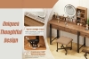 Picture of RISSMY Dressing Table with LED Mirror and Swivel Makeup Stool Set