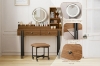 Picture of RISSMY Dressing Table with LED Mirror and Swivel Makeup Stool Set