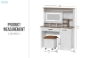 Picture of DAPHNE Tempered Glass Top Dressing Table with LED Mirror & Swivel Storage Stool