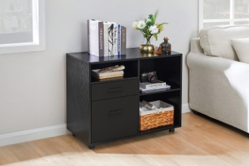 Picture of HARKEN 2-Drawer Cabinet with Wheels (Black)