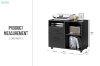 Picture of HARKEN 2-Drawer Cabinet with Wheels (Black)