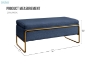 Picture of SEIDON Rectangular Storage Fabric Ottoman (Blue)