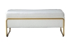 Picture of SEIDON Rectangular Storage Fabric Ottoman (White)