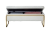Picture of SEIDON Rectangular Storage Fabric Ottoman (White)