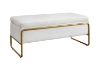 Picture of SEIDON Rectangular Storage Fabric Ottoman (White)