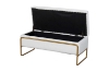 Picture of SEIDON Rectangular Storage Fabric Ottoman (White)