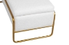 Picture of SEIDON Rectangular Storage Fabric Ottoman (White)