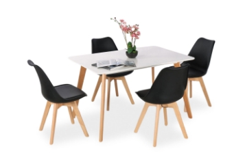 Picture of EFRON 5PC Dining Set (Black) - 47" Table