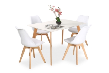 Picture of EFRON 47"/55"/63" 5PC Dining Set (White)