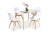 Picture of EFRON 5PC Dining Set (White) - 55" Table
