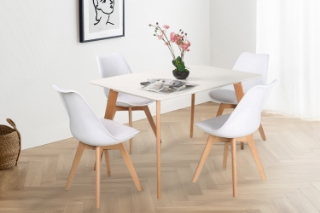 Picture of EFRON 5PC Dining Set (White) - 63" Table