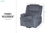 Picture of MATTHEW Power Lift Recliner Chair *Twin Motor with Adjustable Headrest (Blue)