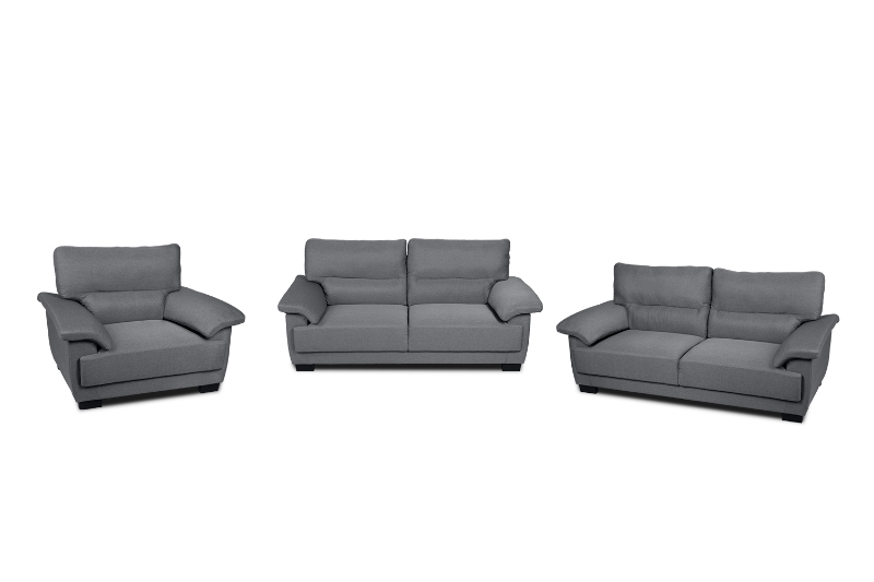 Picture of SOMARA 3/2/1 Seater Sofa Range (Dark Grey) - Armchair+Loveseat+Sofa Set