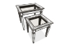 Picture of PALLIE Tempered Glass Top Nesting Coffee Table 