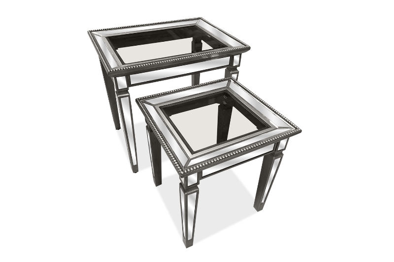 Picture of PALLIE Tempered Glass Top Nesting Coffee Table 